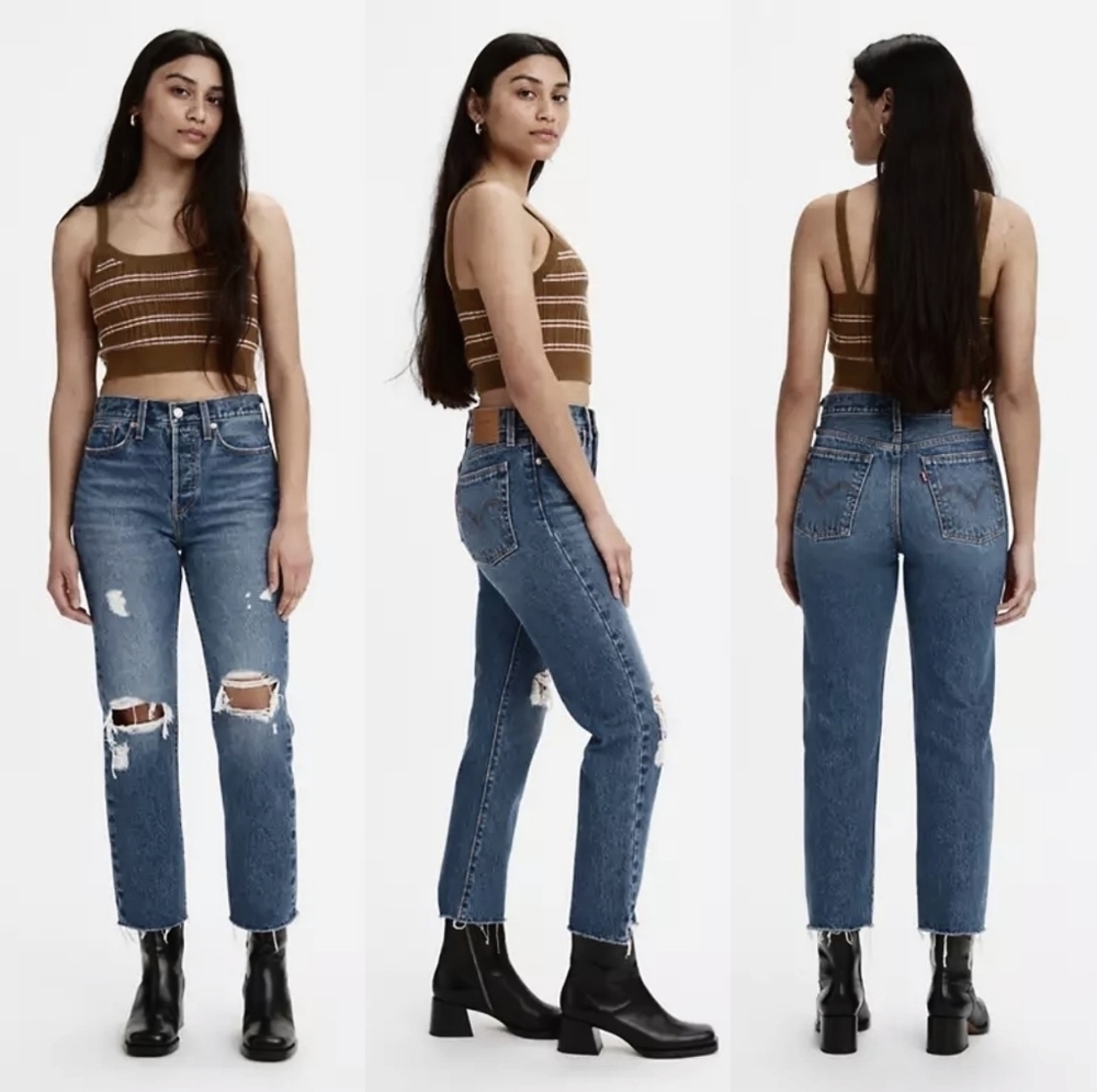 Levi's Wedgie Straight Fit Jeans, Dark Indigo